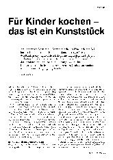 Vorschauseite 2: Für Kinder kochen – das ist ein Kunststück.