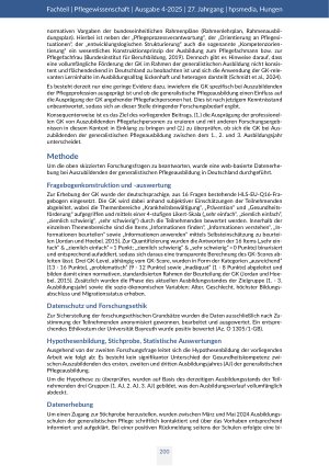 Vorschauseite 3: Zur Entwicklung der Gesundheitskompetenz während der generalistischen Pflegeausbildung Ergebnisse einer Online-Befragung