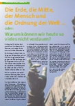 Vorschauseite 1: Die Erde, die Mitte, der Mensch und die Ordnung der Welt ... oder: Warum können wir heute so vieles nicht verdauen?