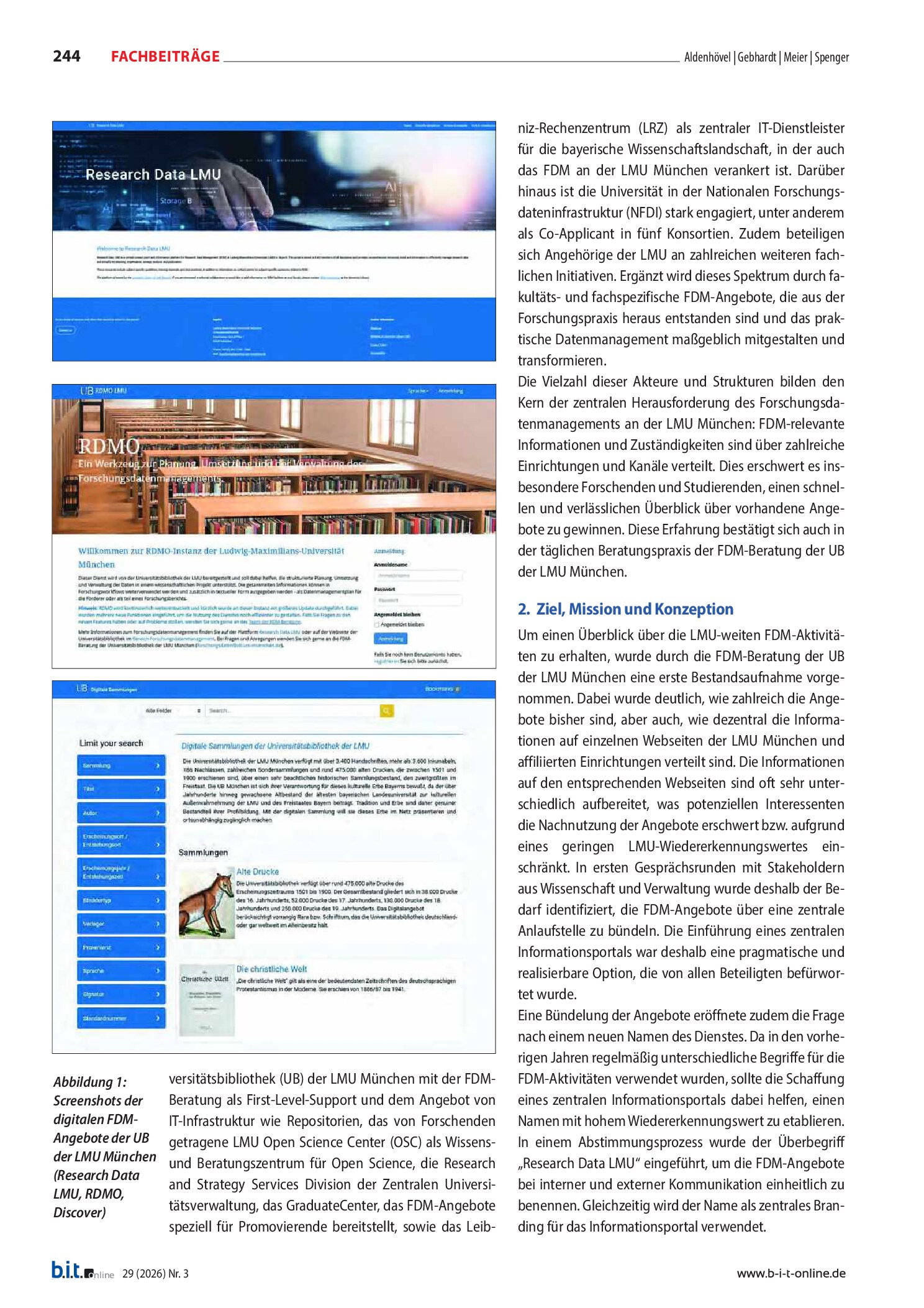 Vorschauseite 2: Wer macht eigentlich was? Ein zentrales FDM-Informationsportal für die LMU München