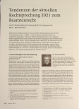 Vorschauseite 1: Tendenzen der aktuellen Rechtsprechung 2021 zum Beamtenrecht