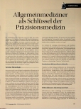 Vorschauseite 2: Allgemeinmediziner als Schlüssel der Präzisionsmedizin