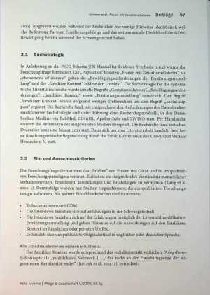 Vorschauseite 4: Wie Frauen mit Gestationsdiabetes die Bewältigungsanforderungen der therapeutisch empfohlenen Ernährungsumstellung im familiären Kontext erleben - ein systematischer Review qualit…