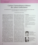 Vorschauseite 1: Caritas-Unternehmen schätzen die Arbeit Geflüchteter.