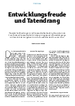 Vorschauseite 1: Entwicklungsfreude und Tatendrang
