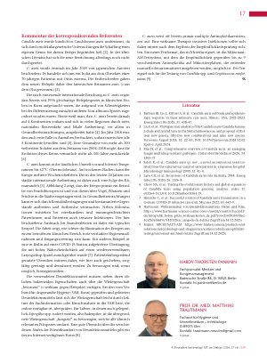 Vorschauseite 4: Candida (Candidozyma) auris Langzeitausbruch auf einer Intensivstation für Brandverletzte