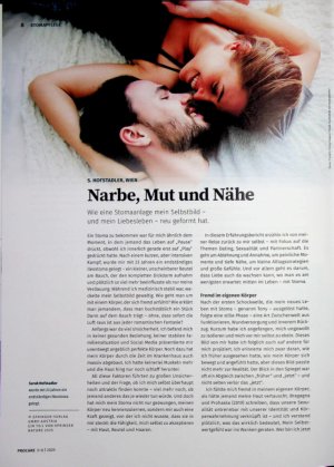 Vorschauseite 1: Narbe, Mut und Nähe Wie eine Stomaanlage mein Selbstbild - und mein Liebesleben - neu geformt hat.