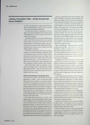 Vorschauseite 3: Narbe, Mut und Nähe Wie eine Stomaanlage mein Selbstbild - und mein Liebesleben - neu geformt hat.