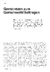 Vorschauseite 1: Gemeinsam zum Gemeinwohl beitragen