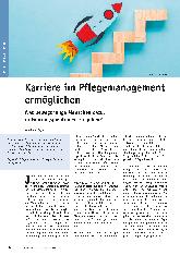 Vorschauseite 1: Karriere im Pflegemanagement ermöglichen. Was bewegt junge Menschen dazu, in Führungspositionen zu gehen?