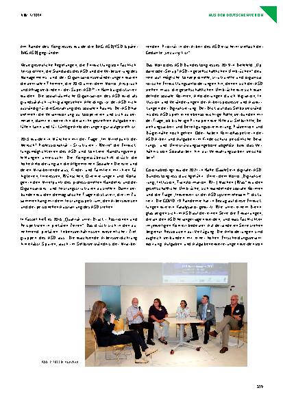Vorschauseite 3: 20 Jahre ASD-Bundeskongress und der Deutsche Verein – eine Erfolgsstory