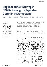 Vorschauseite 1: Angebot ohne Nachfrage? - BKK-Befragung zur Digitalen Gesundheitskompetenz: Ergebnisse und Handlungsempfehlungen für Politik und Krankenkassen