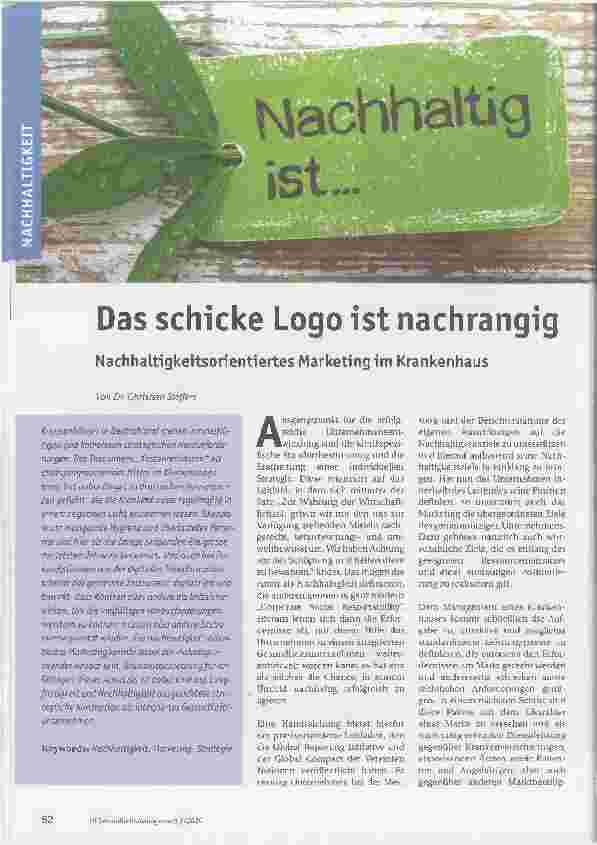 Vorschauseite 1: Das schicke Logo ist unwichtig.