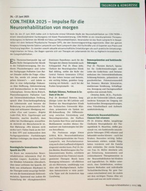 Vorschauseite 1: CON. THERA 2025 - Impulse für die Neurorehabilitation von morgen