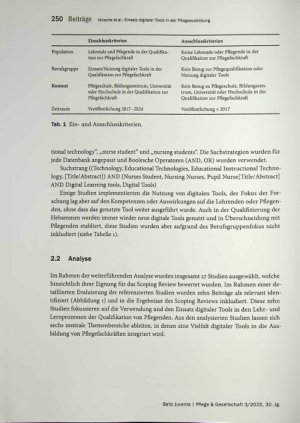 Vorschauseite 4: Einsatz digitaler Tools in der Pflegeausbildung in Deutschland: Ein Scoping Review zu technologischen Anwendungen zur Unterstützung und Optimierung des Lernprozesses von Auszubild…