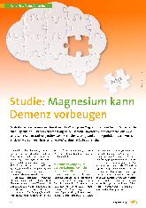 Vorschauseite 1: Studie: Magnesium kann Demenz vorbeugen