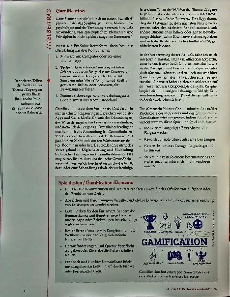 Vorschauseite 3: Fit durch Zocken? Gamification in der Physiotherapie
