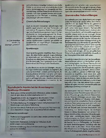 Vorschauseite 5: Fit durch Zocken? Gamification in der Physiotherapie