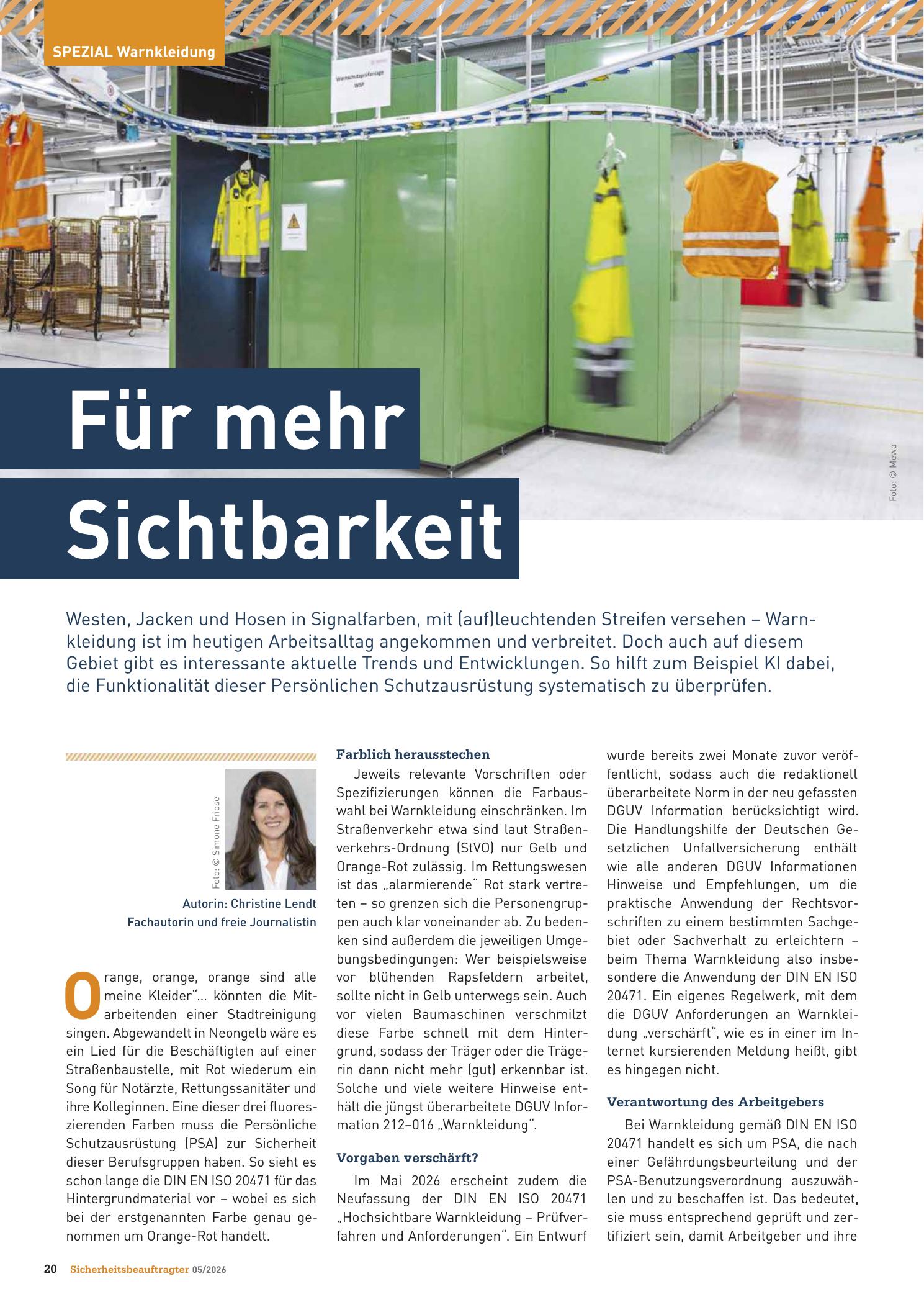 Vorschauseite 1: Für mehr Sichtbarkeit