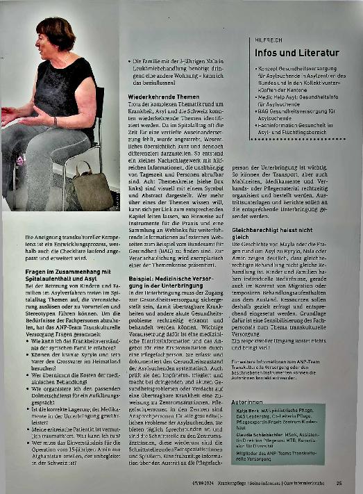 Vorschauseite 3: Transkulturelle Kompetenz - Spitalaufenthalt und Asyl