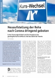 Vorschauseite 1: Neuaufstellung der Reha nach Corona dringend geboten
