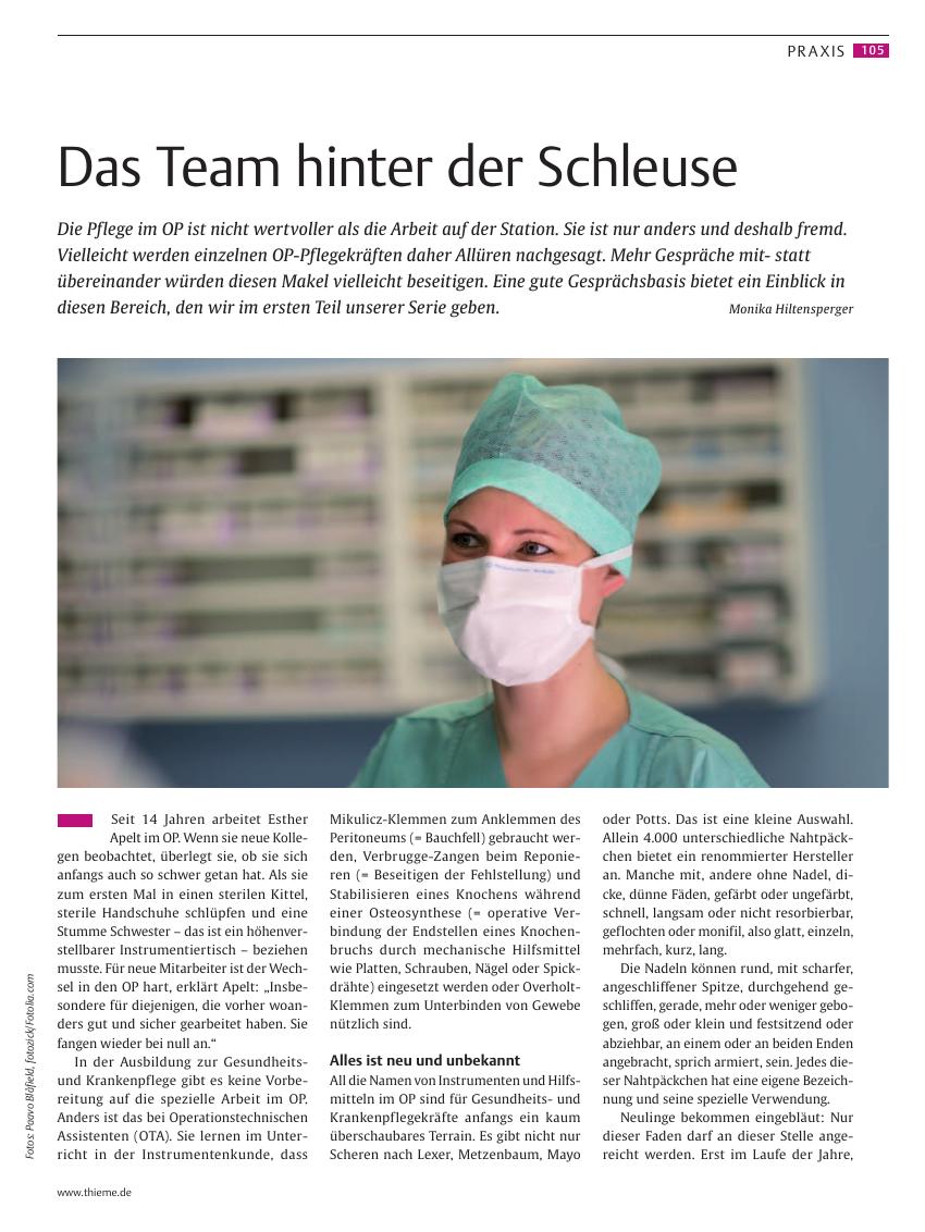 Vorschauseite 1: Das Team hinter der Schleuse