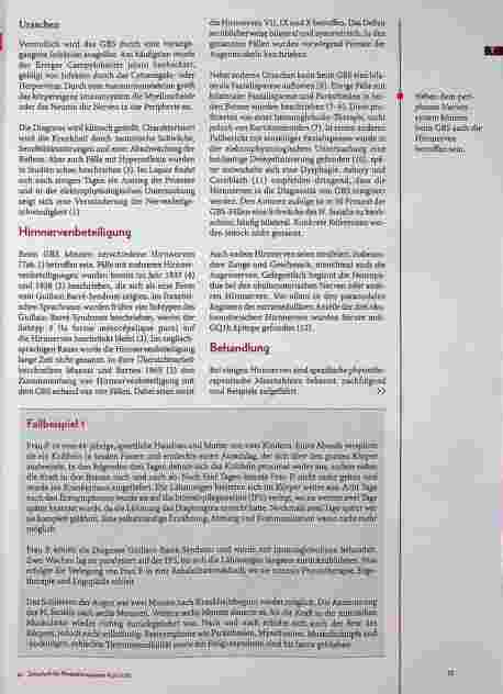 Vorschauseite 3: Hirnnervenbeteiligung beim Guillain-Barré-Syndrom Physiotherapeutische Therapieansätze