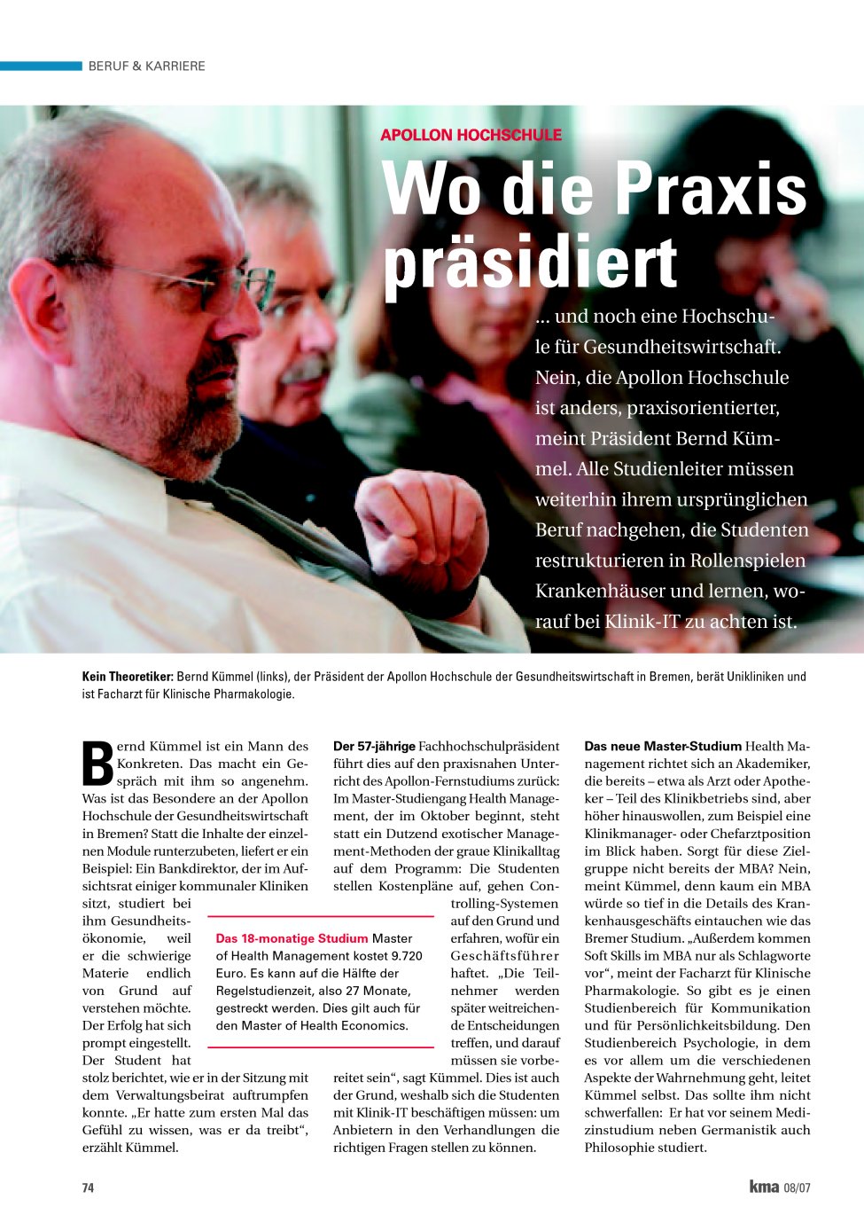 Vorschauseite 1: Wo die Praxis präsidiert