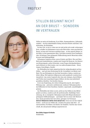 Vorschauseite 1: Stillen beginnt nicht an der Brustsondern im Vertrauen