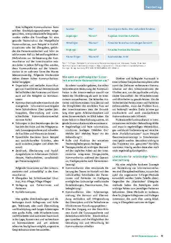 Vorschauseite 2: Die Bedeutung der Kommunikation für die Sicherheit in der Intensivmedizin: Sicher und souverän – auch unter Zeitdruck.