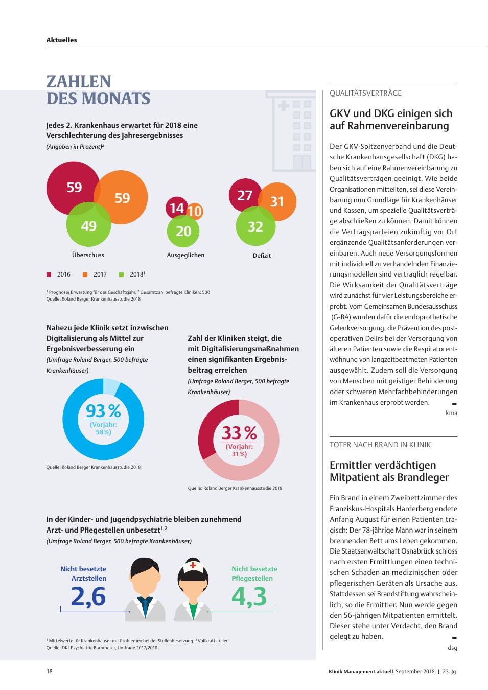 Vorschauseite 1: Qualitätsverträge: GKV und DKG einigen sich auf Rahmenvereinbarung