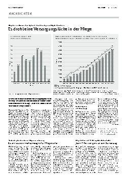 Vorschauseite 1: Es droht eine Versorgungslücke in der Pflege.