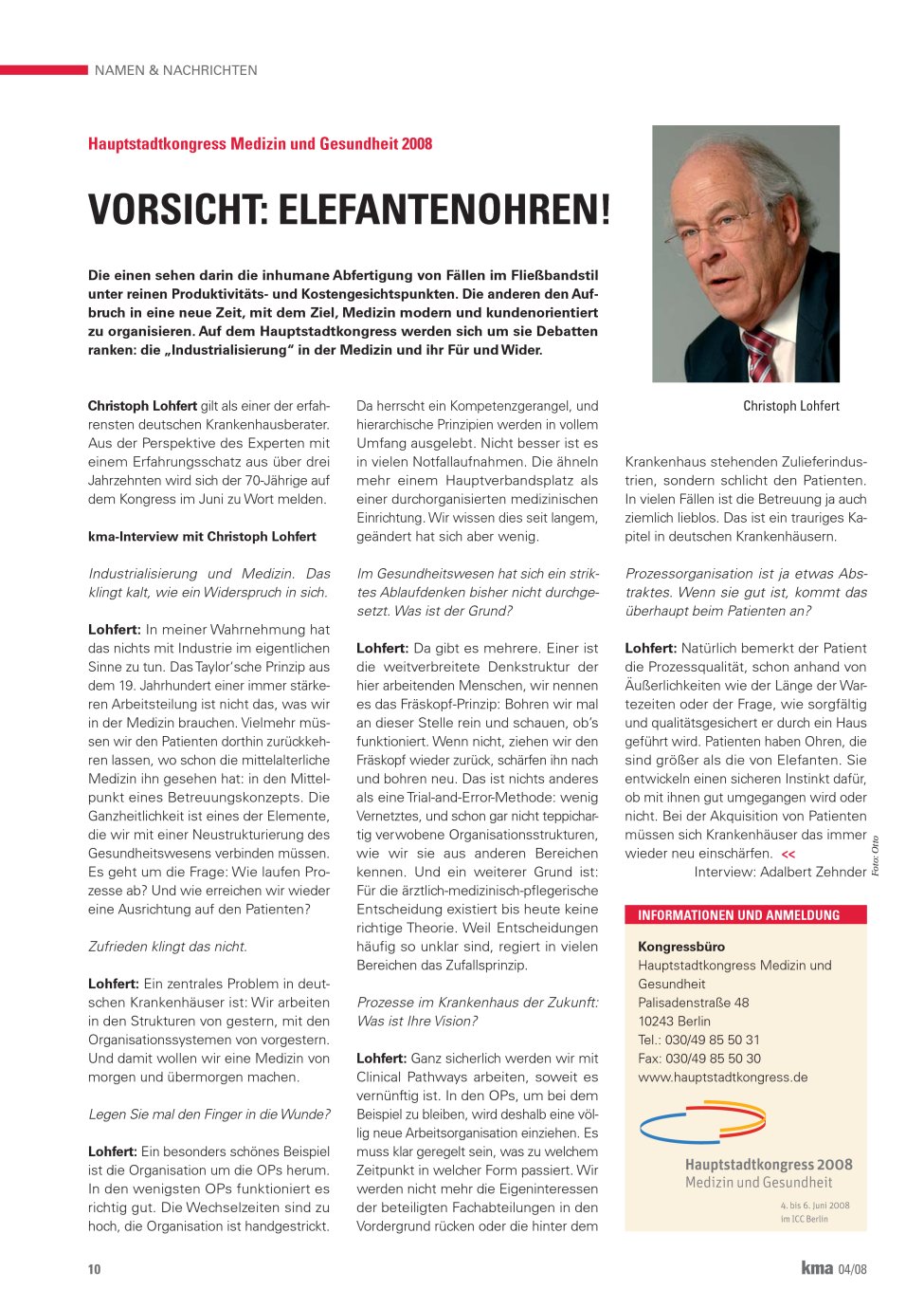 Vorschauseite 1: Vorsicht: Elefantenohren!