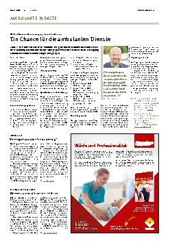 Vorschauseite 1: Eine Chance für die ambulanten Dienste