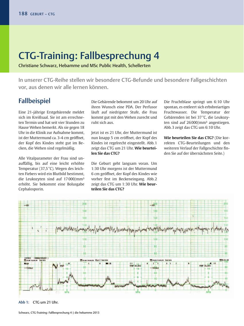 Vorschauseite 1: CTG-Training: Fallbesprechung 4