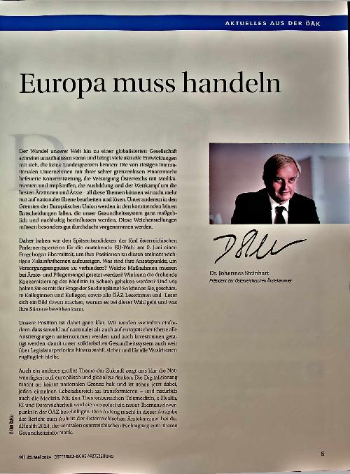 Vorschauseite 1: Europa muss handeln.
