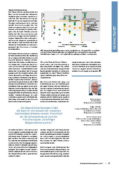 Vorschauseite 3: Klimarelevanz treibt Veränderungen voran Verpflichtende Berichterstattung als Herausforderung und Chance