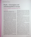 Vorschauseite 1: Flucht - Grenzregime und Aufnahmepolitik in Europa