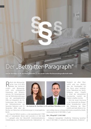 Vorschauseite 1: Der „Bettgitter-Paragraph“