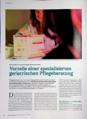 Vorschauseite 1: Vorteile einer spezialisierten geriatrischen Ptlegeberatung