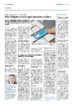 Vorschauseite 1: Was Pflegeeinrichtungen beachten sollten