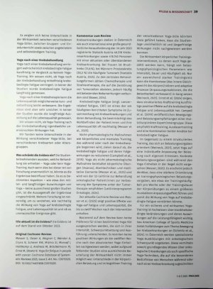 Vorschauseite 2: Cochrane Pflege Forum Lindert Yoga krebsbedingte Fatigue?