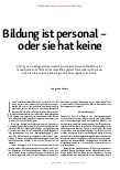 Vorschauseite 2: Die Zukunft der Bildung ist personal – oder sie hat keine.