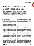 Vorschauseite 1: Zu trocken, zu feucht – mit Exsudat richtig umgehen