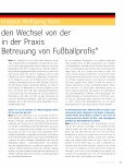 Vorschauseite 2: "Ich genieße den Wechsel von der Basisarbeit in der Praxis mit der Betreuung von Fußballprofis."