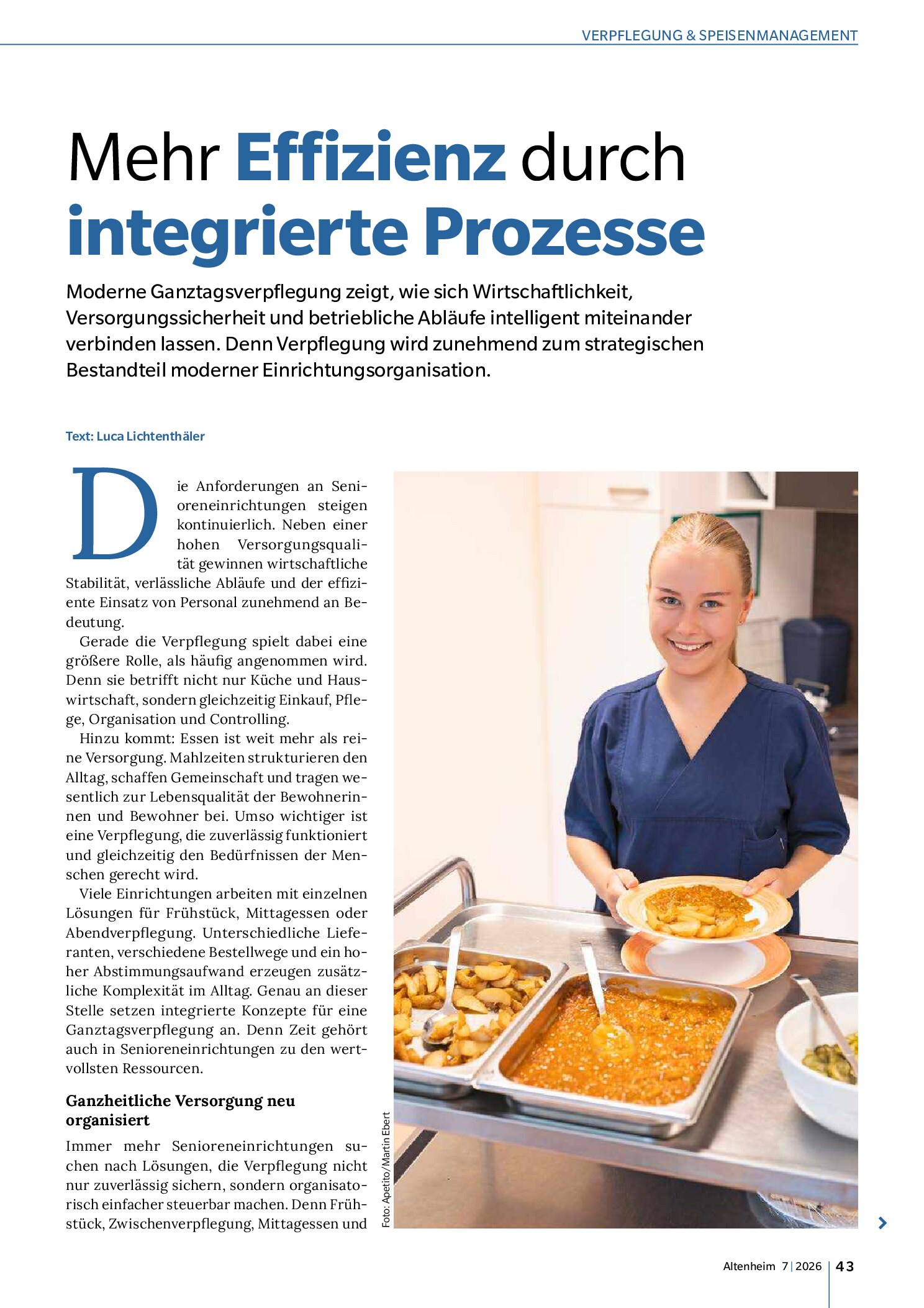 Vorschauseite 1: Mehr Effizienz durch integrierte Prozesse
