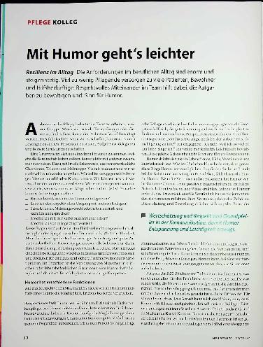Vorschauseite 1: Mit Humor geht's leichter