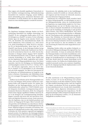Vorschauseite 4: Zur Nutzung von KI durch Pflegeauszubildende Eine quantitative Erhebung zum Nutzungsverhalten