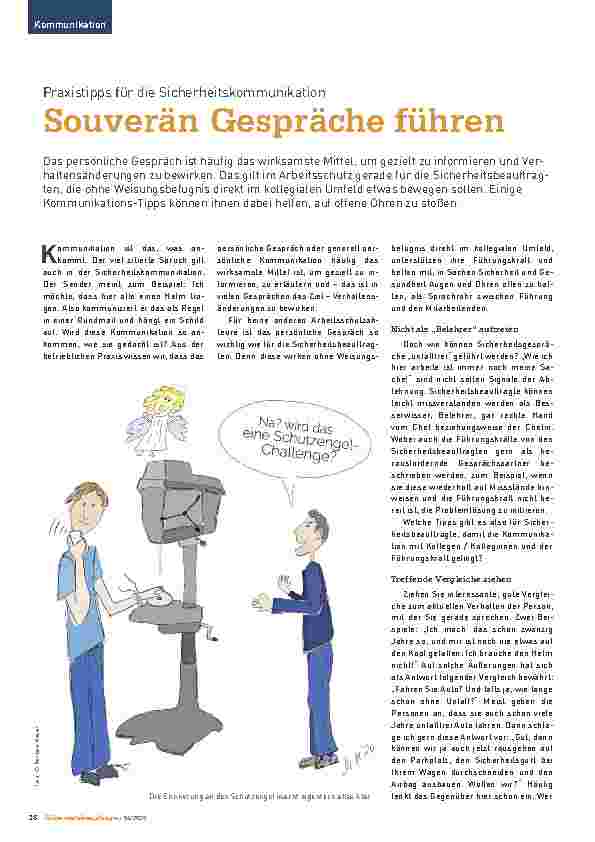 Vorschauseite 1: Praxistipps für die Sicherheitskommunikation: Souverän Gespräche führen