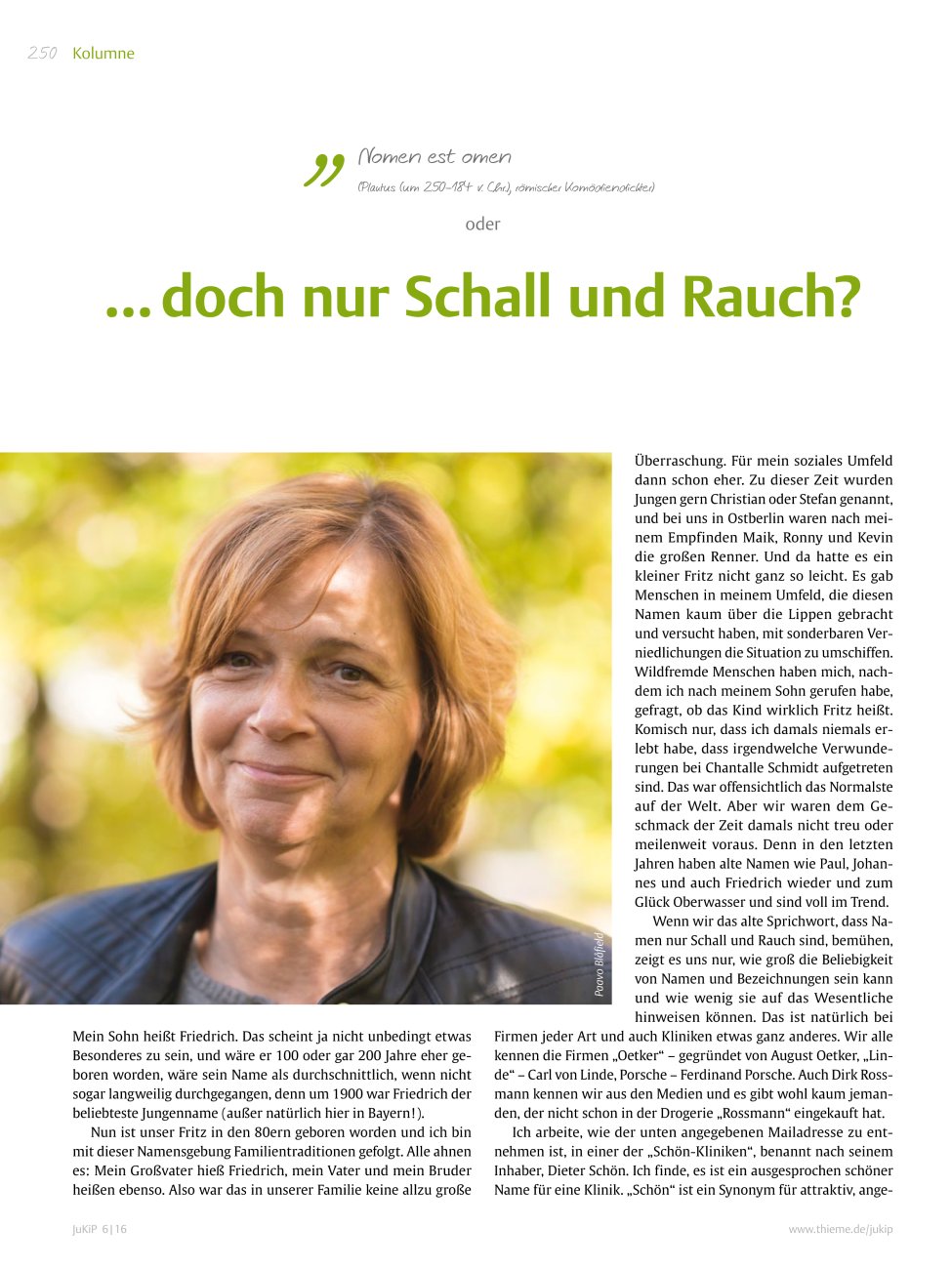 Vorschauseite 1: Kolumne · Rechtsticker